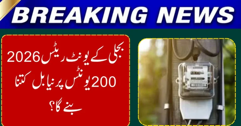 Electricity Unit Rates in Pakistan