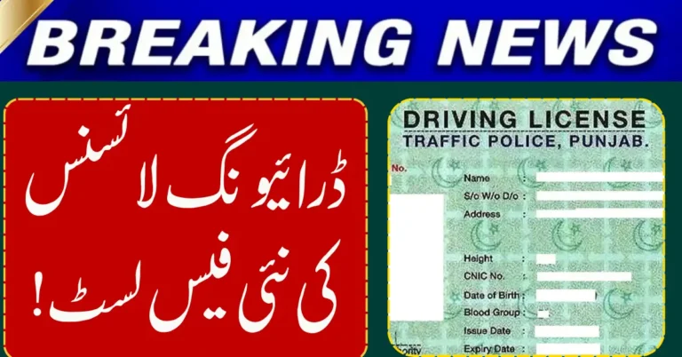 Punjab Updates Driving License Fees
