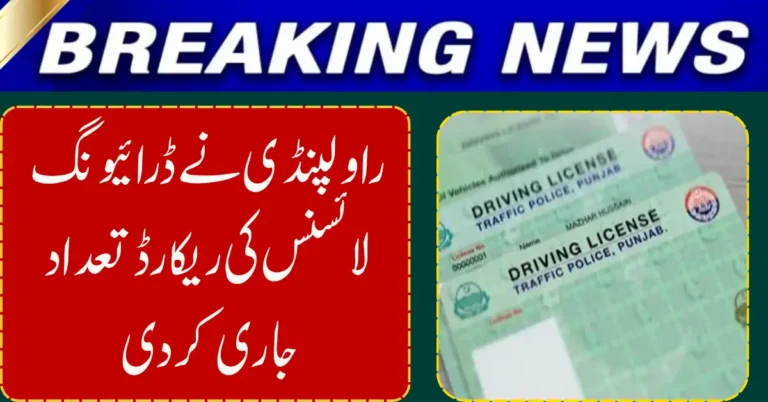 Rawalpindi Issues Record Number of Driving Licenses Amid Rising Demand