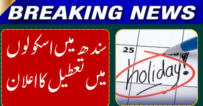 Sindh Announces Holiday for Schools